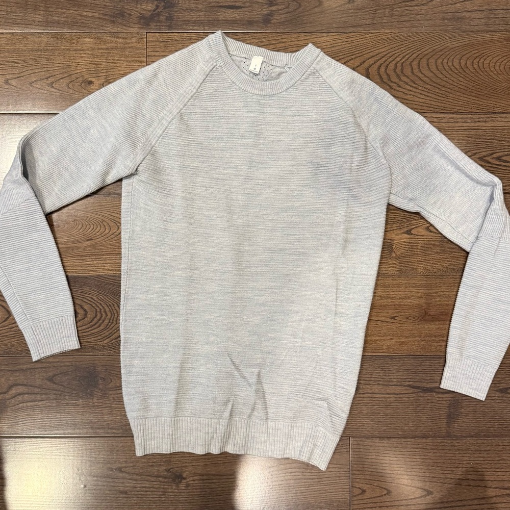 lululemon athletica Light Gray Crew Neck Sweater